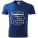 Tricou albastru regal guler V, Caci domnul este bun...
